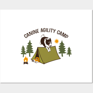 Canine Agility Camp | Border Collie Dog Agility Posters and Art